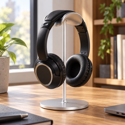 🎧 Desktop Headphone Stand | Metal Headset Holder | Space-Saving Desk Organizer
