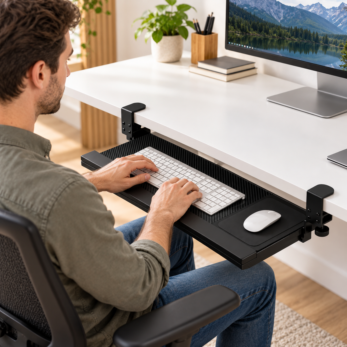 ⌨️ Under-Desk Keyboard Tray