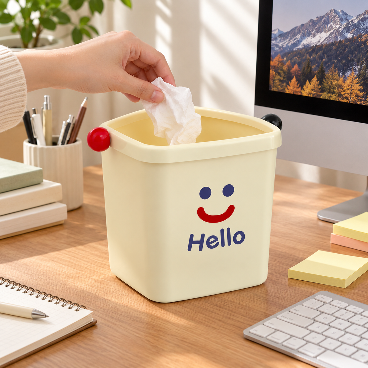 🗑️ Desktop Waste Bin | Compact Trash Organizer | Clean Workspace & Everyday Desk Essential