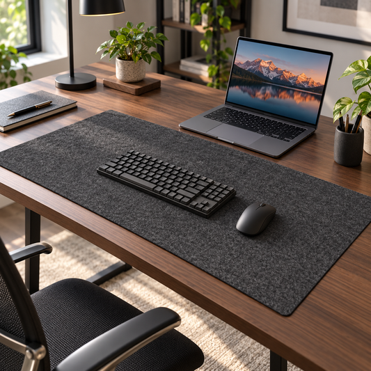 🖥️ Large Felt Desk Mat | Soft Protective Surface | Modern Workspace & Home Office Essential