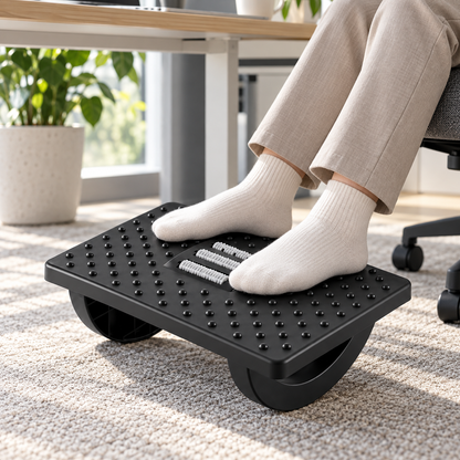 🦶 Ergonomic Footrest | Rocking Support | Under-Desk Comfort