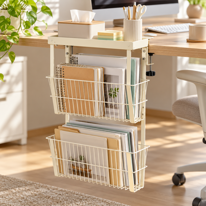 📚 Clamp-On Desk File Organizer