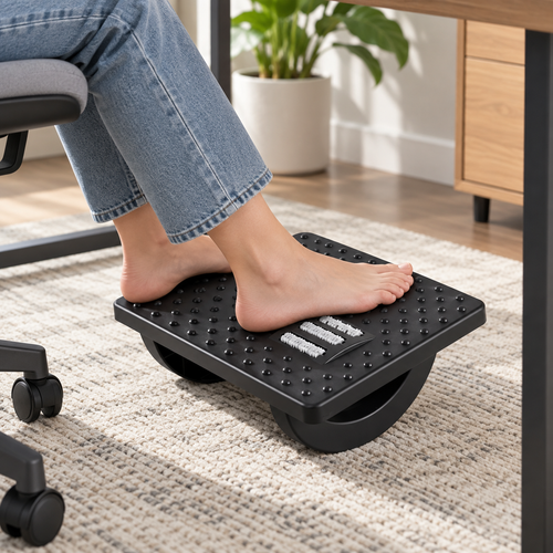 🦶 Ergonomic Footrest | Rocking Support | Under-Desk Comfort