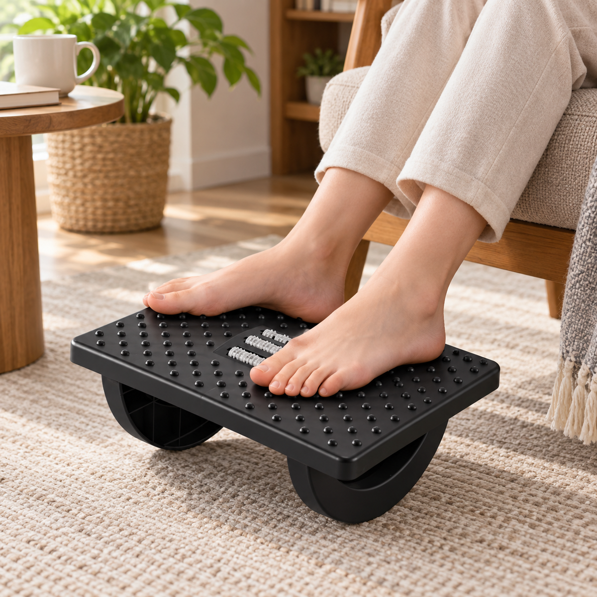 🦶 Ergonomic Footrest | Rocking Support | Under-Desk Comfort