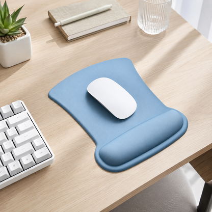 🖱️ Ergonomic Mouse Pad | Cushioned Wrist Support | Smooth Desk Surface for Work, Study & Gaming