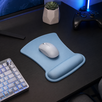 🖱️ Ergonomic Mouse Pad | Cushioned Wrist Support | Smooth Desk Surface for Work, Study & Gaming
