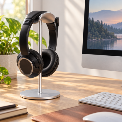 🎧 Desktop Headphone Stand | Metal Headset Holder | Space-Saving Desk Organizer
