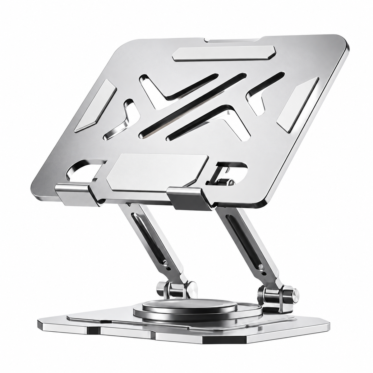 💻 Adjustable Laptop & Tablet Stand | Foldable Metal Riser | Multi-Angle Ergonomic Desktop Holder