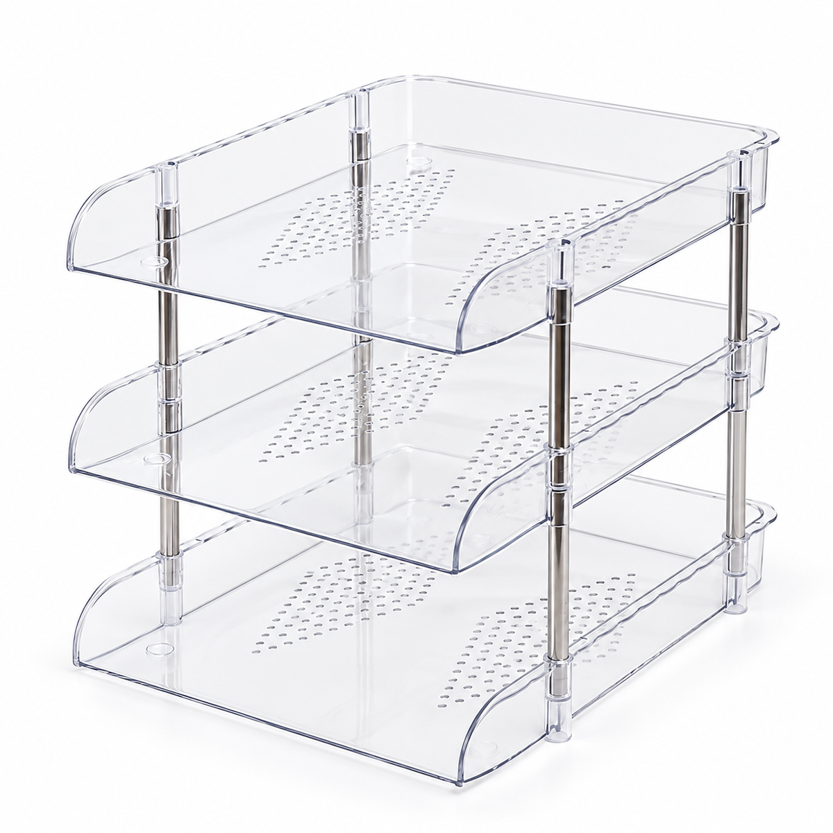 📚 3-Tier Office Desk Organizer | Clear Document & Supply Storage Rack