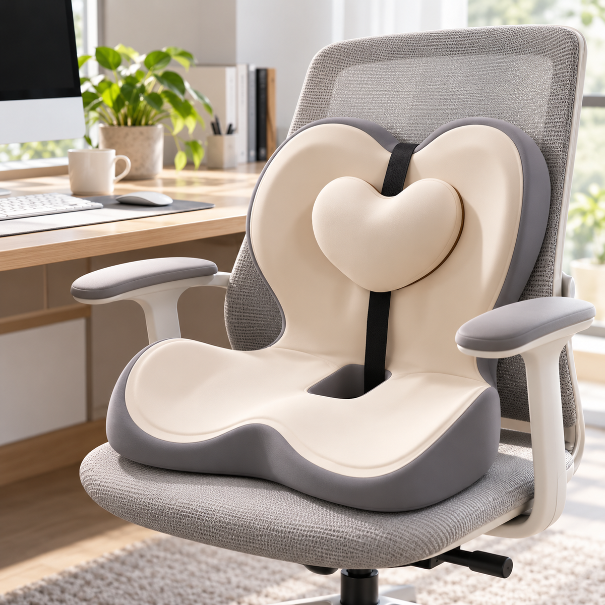 🪑 Ergonomic Lumbar Support Cushion | Supportive Back Pillow | Everyday Office & Home Seating Comfort