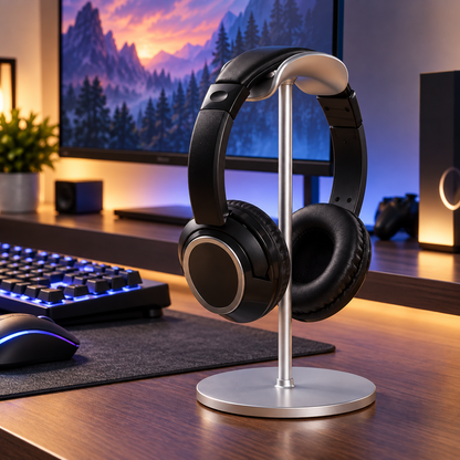 🎧 Desktop Headphone Stand | Metal Headset Holder | Space-Saving Desk Organizer