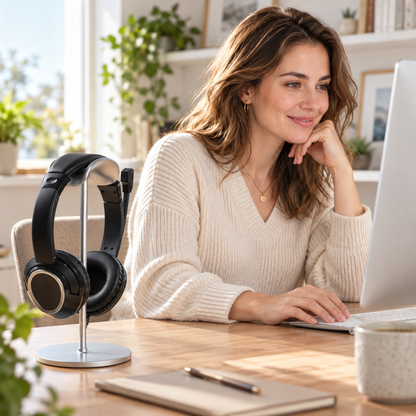 🎧 Desktop Headphone Stand | Metal Headset Holder | Space-Saving Desk Organizer