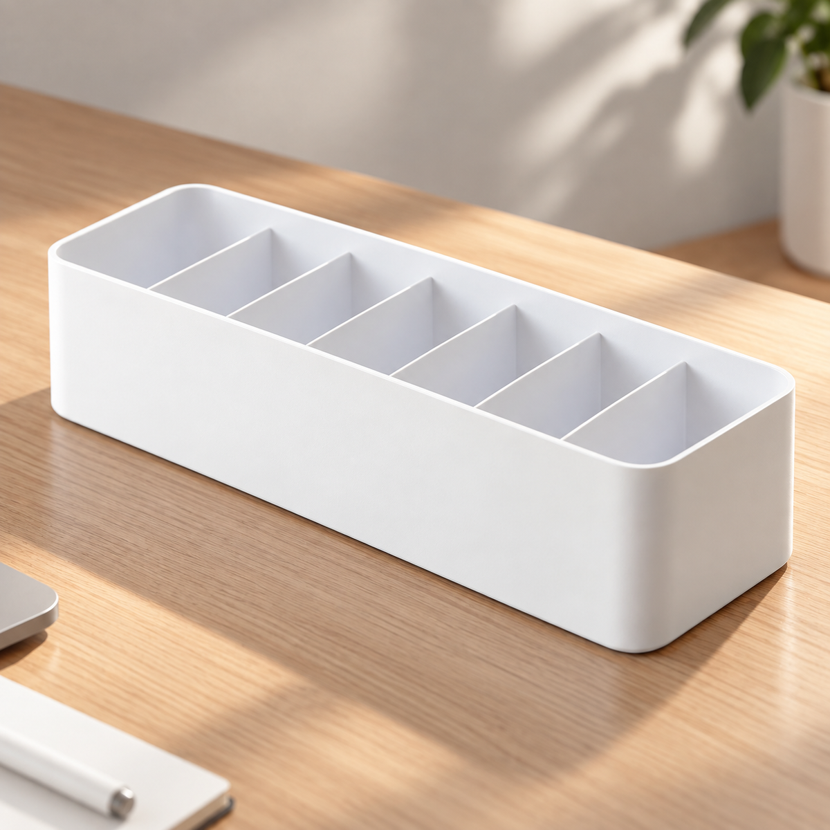 🔌 Desktop Cable Organizer | Multi-Compartment Cord Storage | Clean & Clutter-Free Workspace