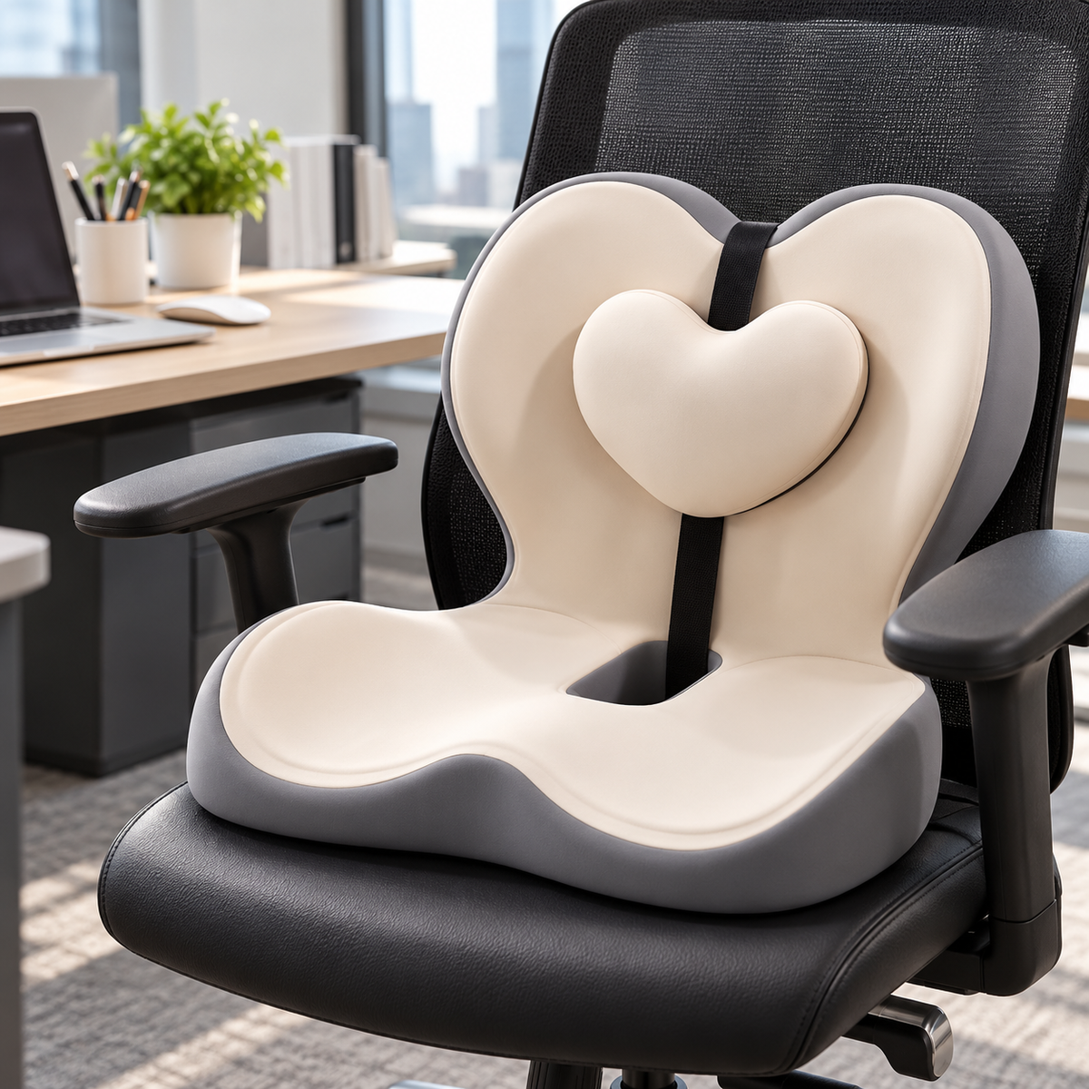 🪑 Ergonomic Lumbar Support Cushion | Supportive Back Pillow | Everyday Office & Home Seating Comfort