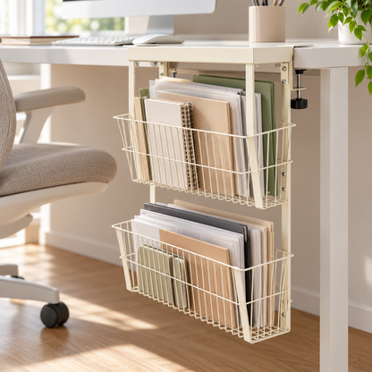 📚 Clamp-On Desk File Organizer